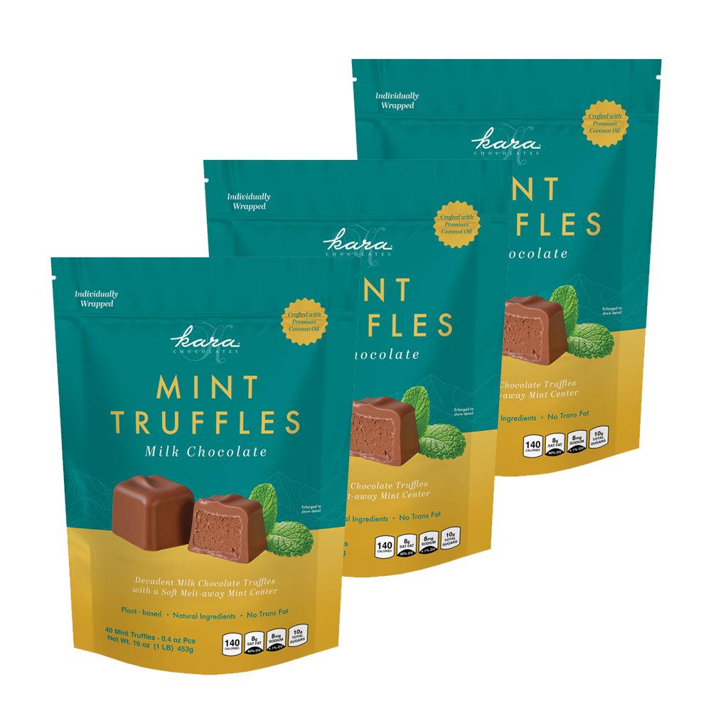 1lb Mint Milk Chocolate Truffles Luxe Pouch