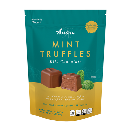 1lb Mint Milk Chocolate Truffles Luxe Pouch