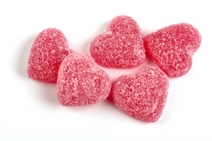 Cherry Jelly Hearts - 30 lbs