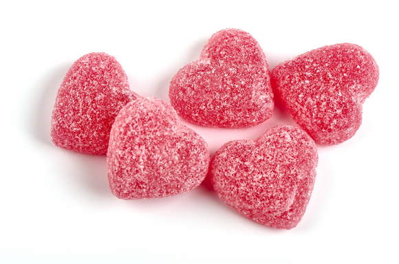 Cherry Jelly Hearts - 30 lbs